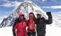 Mountaineers on Chapayev Peak, Kazakhstan